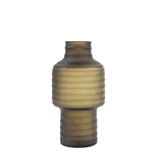 Ayaan Glass Vase, Brown, medium