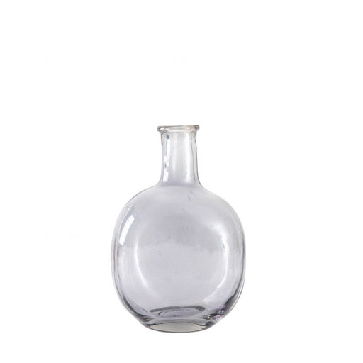 Burwell Bottle Glass Vase, Grey, small