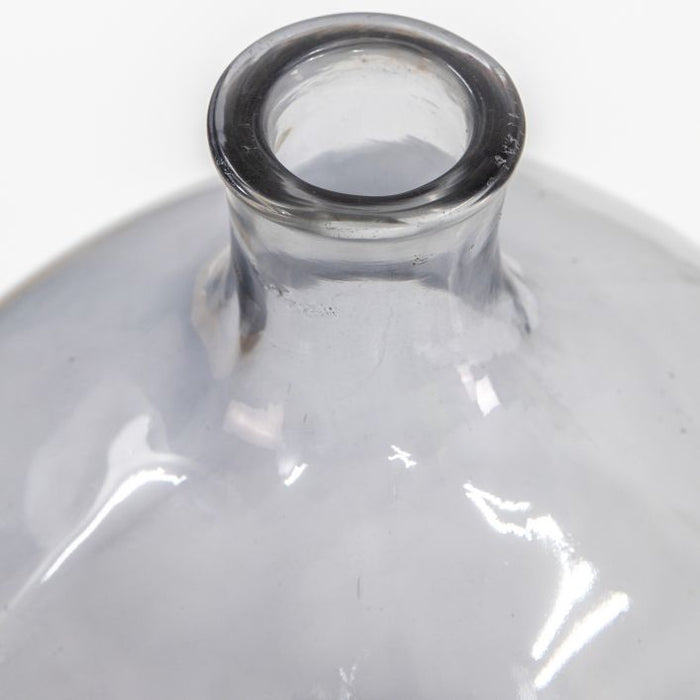 Burwell Bottle Glass Vase, Grey, large