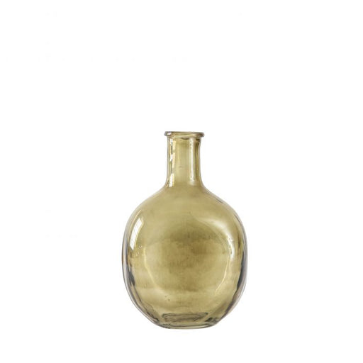 Burwell Small Bottle Vase, Green, Glass  