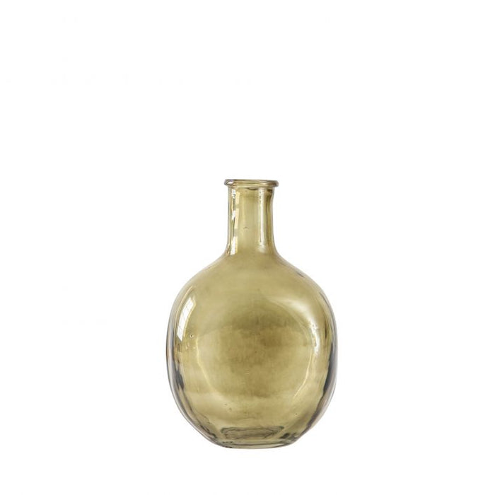 Burwell Small Bottle Vase, Green, Glass  