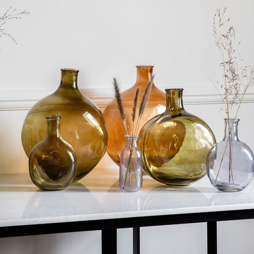 Burwell Bud Vase, Grey, Glass 