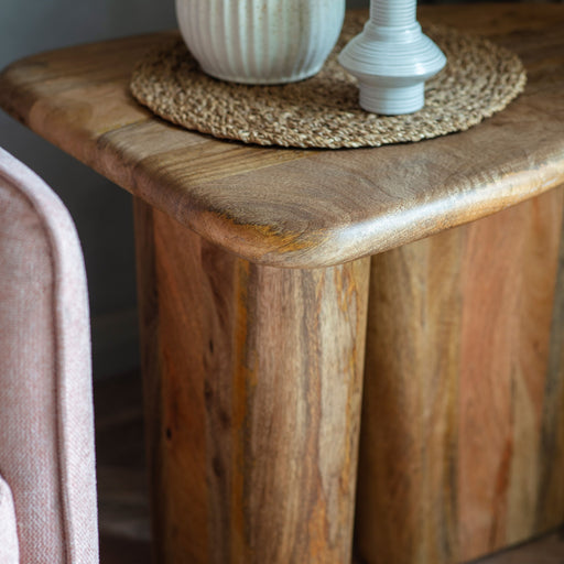 Nurgano Side Table, Natural, Solid Mango Wood