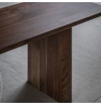 Priory Dining Bench, Natural Solid Acadia Wood - Large