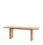 Priory Dining Bench, Natural Solid Acadia Wood - Large