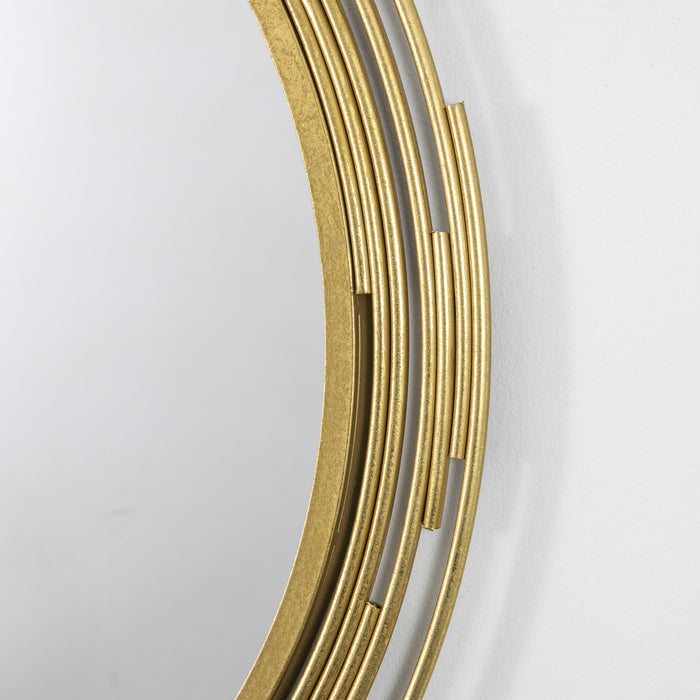 Eleonora Decorative Metal Wall Mirror In Gold