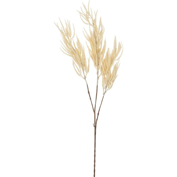 Artificial Dry Look Feathered Stem Bundle, Cream