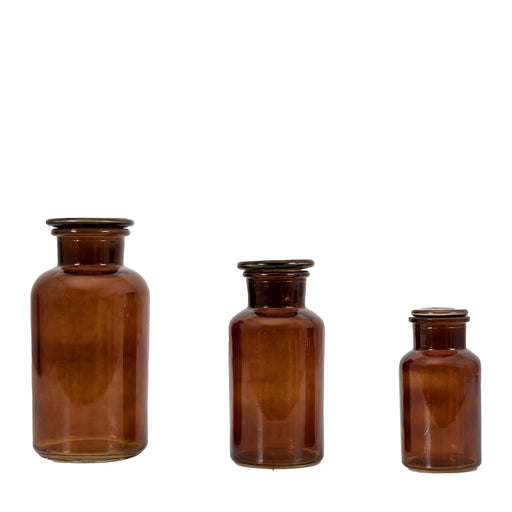 Daisy Decorative Glass Jar In Brown