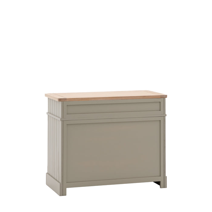 Cheswick Sideboard, Mutted Grey, Natural Wood, 2 Doors, 2 Drawer