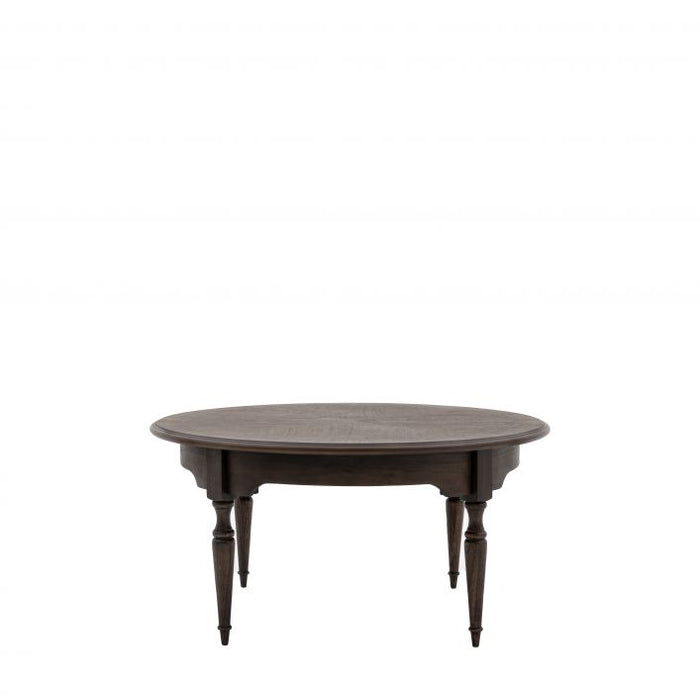 Cristina Coffee Table, Dark Wood, Round Top