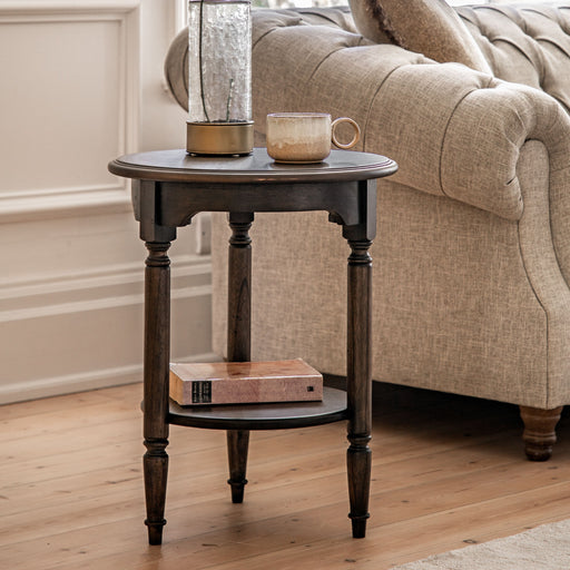 Gaia Side Table, Coffee Table, Solid Walnut, Round Top 