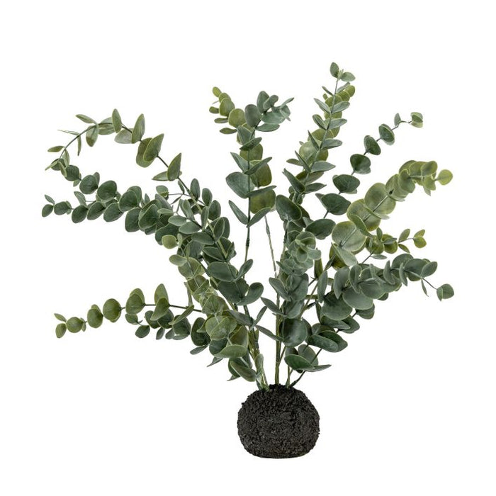 Artificial Eucalyptus Plant in Soil, Green / Grey