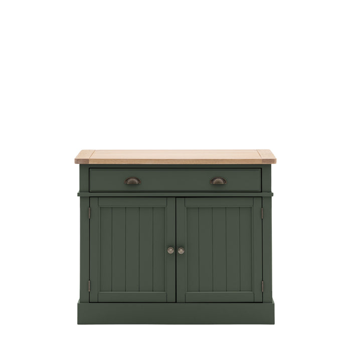 Cheswick Sideboard, Green Moss, Natural Wood, 2 Doors, 1 Drawer