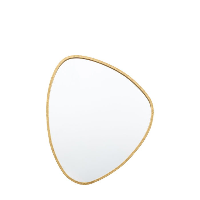 Ludovica Round Wall Mirror, Small, Metal Frame,  Gold