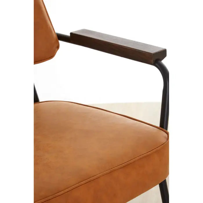 Dalston Tan Leather Armchair / Accent Chair