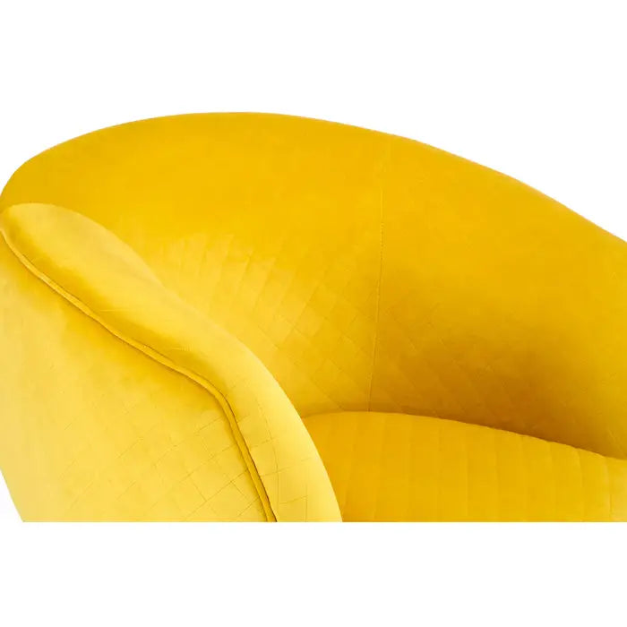 Oscar Yellow Fabric Chair  / Accent Chair