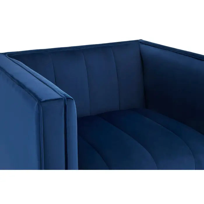 Otylia Deep Blue Velvet Armchair / Accent Chair