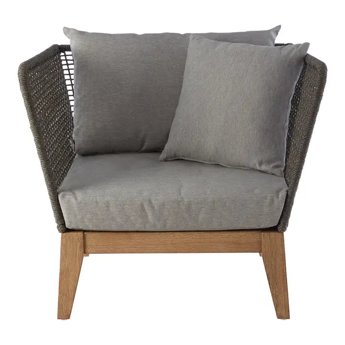 Opus Grey Fabric & Rope Armchair / Accent Chair
