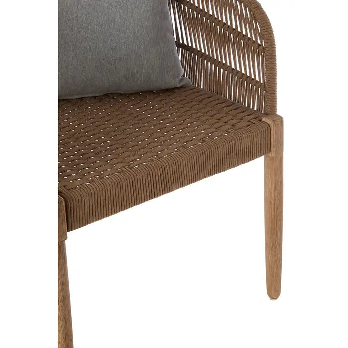 Opus Natural Wood & Rope Armchair / Accent Chair