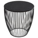 Corina Side Table, Tapered Base, Black Finish, Round Table Top