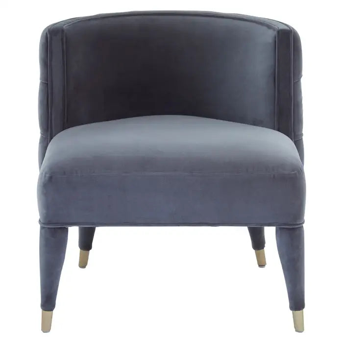 Villi Grey Velvet Feature Chair