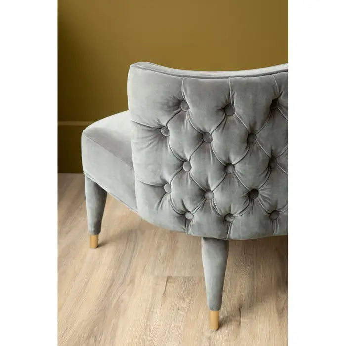 Villi Grey Velvet Feature Chair