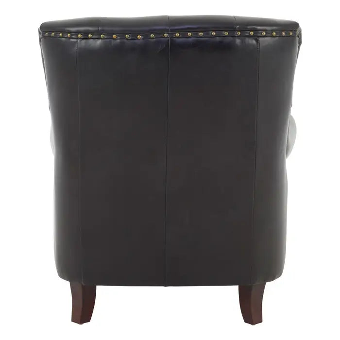 Victor Black Leather Chair / Accent Chair