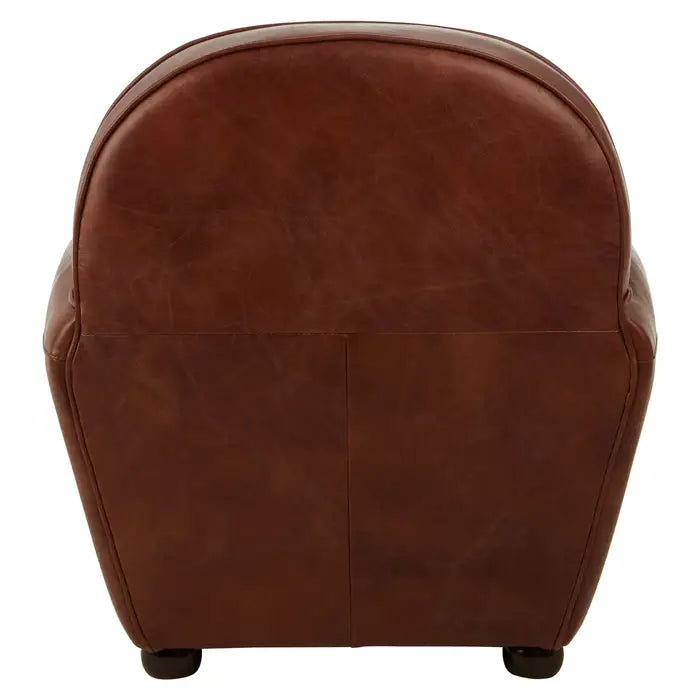 Victor Brown Leather Classic Armchair / Accent Chair