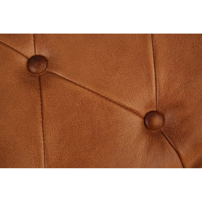 Buffalo Brown Leather Folding Stool