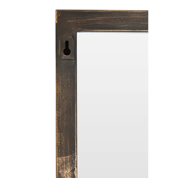Jair Wall Mirror, Metal, Square Frame, Bronze