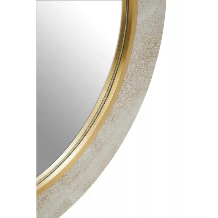 Cadio Steel Wall Mirror, Round, Gold Frame