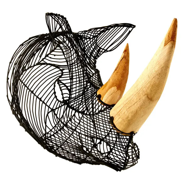 Zania Rhino Head Sculpture