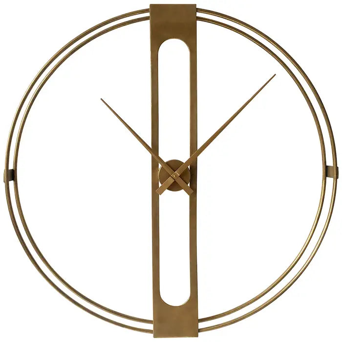 Smithfield Round Wall Clock, Gold, Metal
