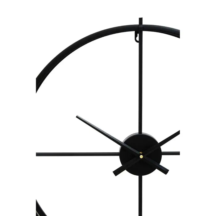 Cambridge Skeleton Wall Clock, Round, Black