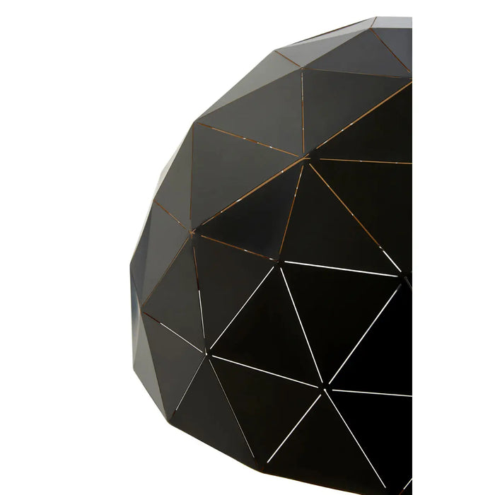 Mateo Large Black and Copper Dome Pendant Light