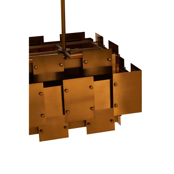 Karlo Metal Brass Finish Pendant Light With Eight Bulbs