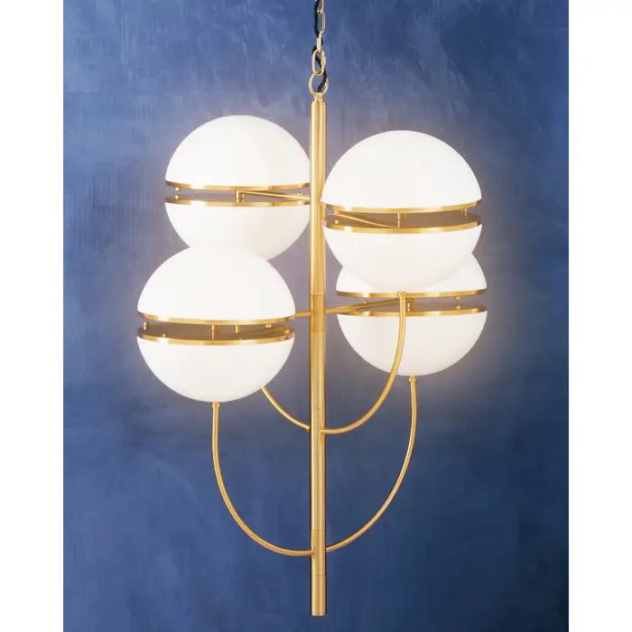 Abira Four Ball Brass Pendant Light