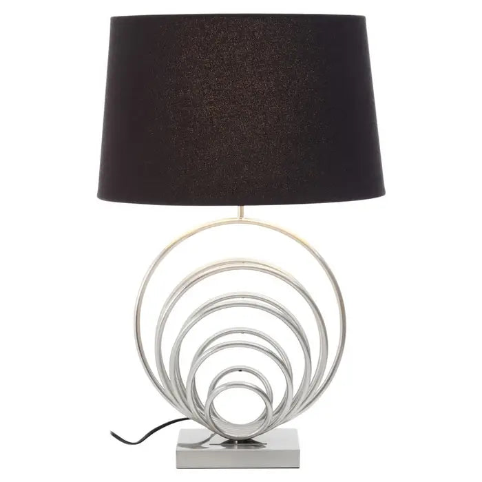 Zayda Brushed Chrome Sphere Table Lamp