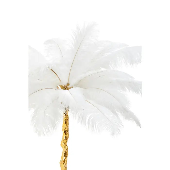 Zendaya White Ostrich Feather Table Lamp