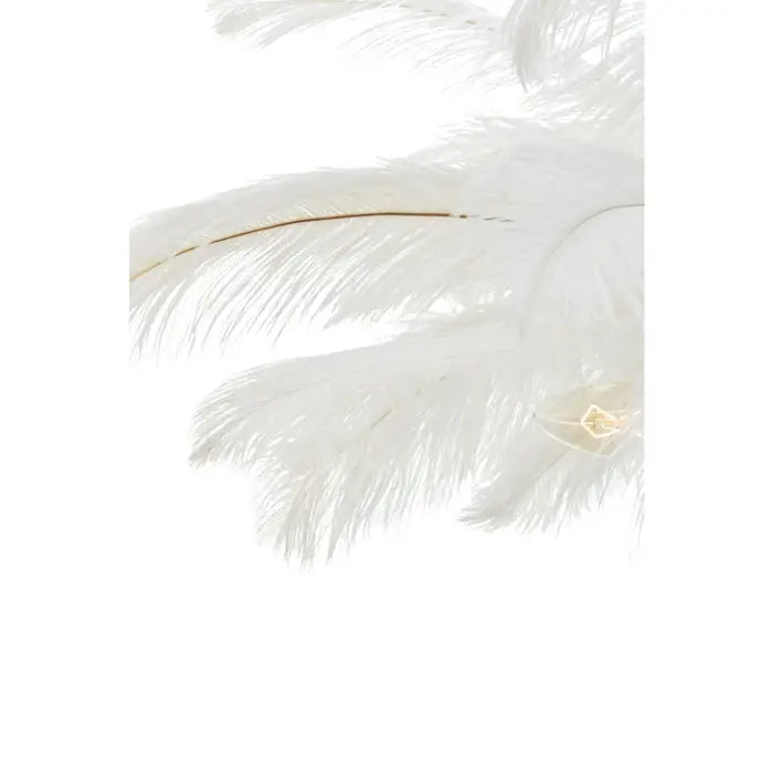 Zendaya White Ostrich Feather Table Lamp