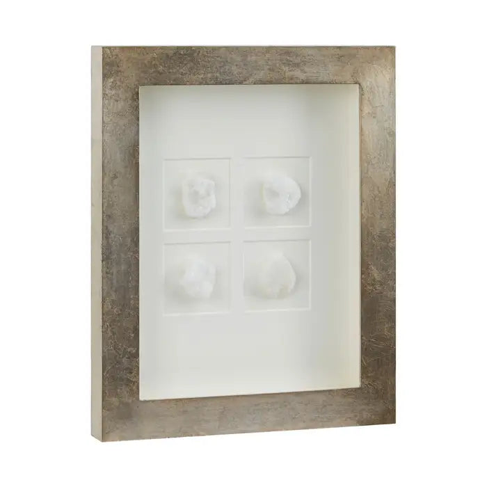 Natural Multiple Stones Wall Art In White