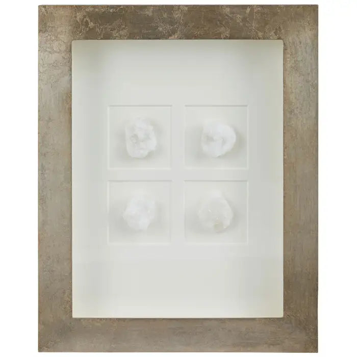 Natural Multiple Stones Wall Art In White