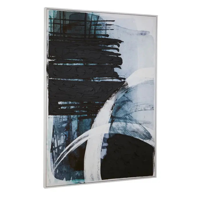 Astratto Blue And Black Wall Art