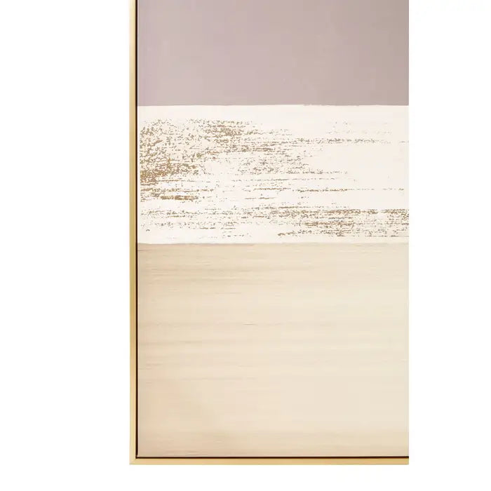 Astratto Canvas  Foil Wooden Wall Art In Gold