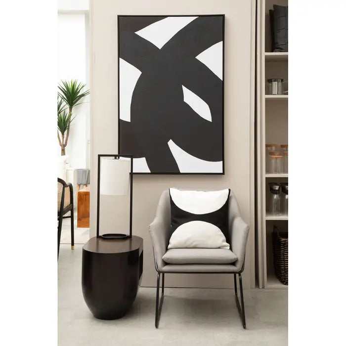 Astratto 2Pc Abstract Wooden Wall Art In Black