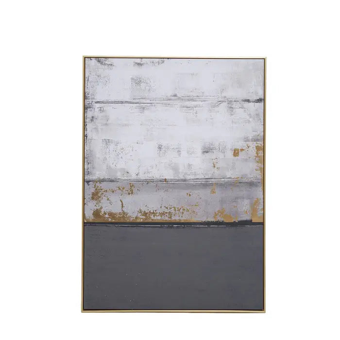 Astratto Grey Oil Paint Wall Artwork
