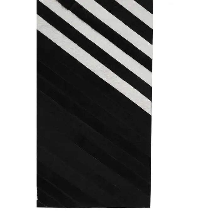 Safira Black And White Abstract Leather Wall Art