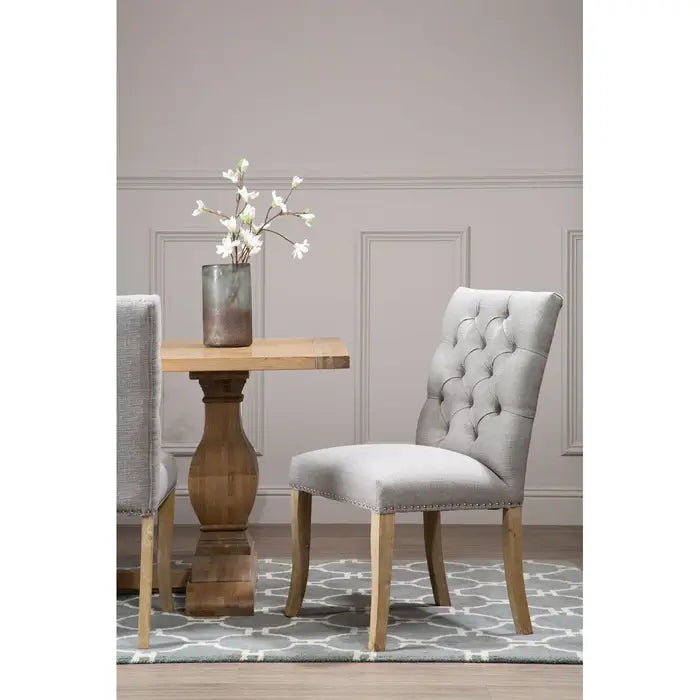 Kensington Townhouse Grey Linen Dining Chair