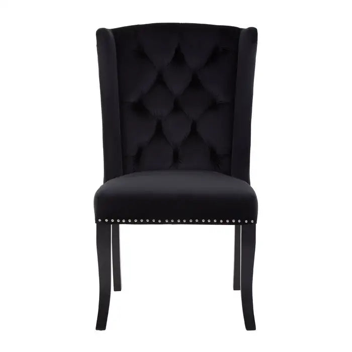Kensington Townhouse Black Velvet Dining Chair