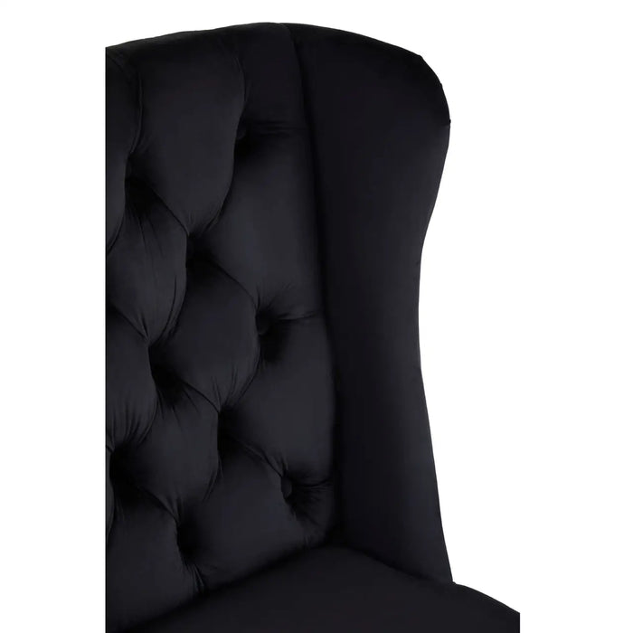 Kensington Townhouse Black Velvet Dining Chair